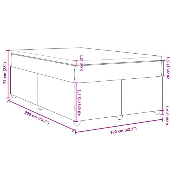 Boxspringbett mit Matratze Dunkelbraun 120x200 cm Stoff