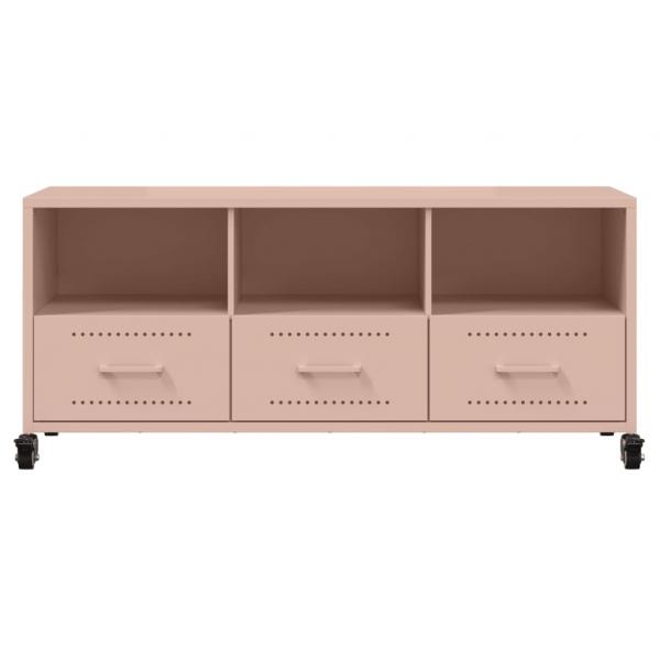 TV-Schrank Rosa 100,5x39x43,5 cm Stahl