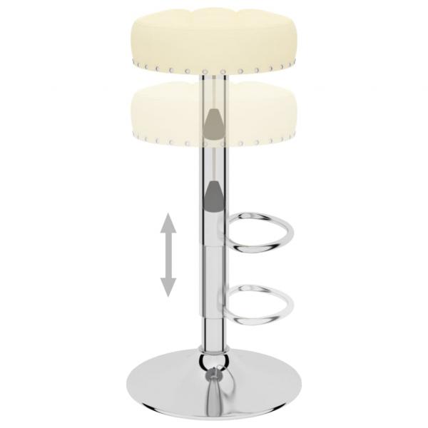 Barhocker 2 Stk. Creme Stoff