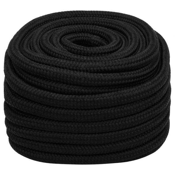 Arbeitsseil Schwarz 25 mm 50 m Polyester