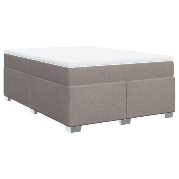 Boxspringbett mit Matratze Taupe 140x200 cm Stoff