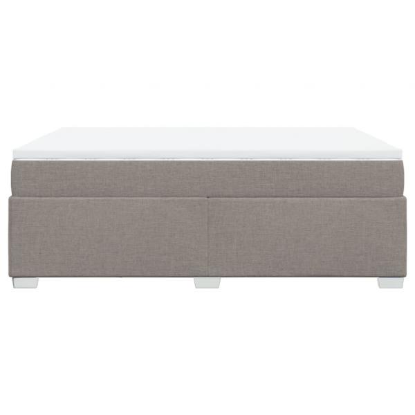 Boxspringbett mit Matratze Taupe 140x200 cm Stoff