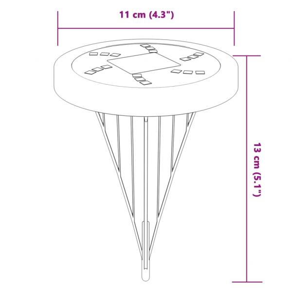 Solar-Bodenleuchten mit Erdspieß 4 Stk. Warmweiß