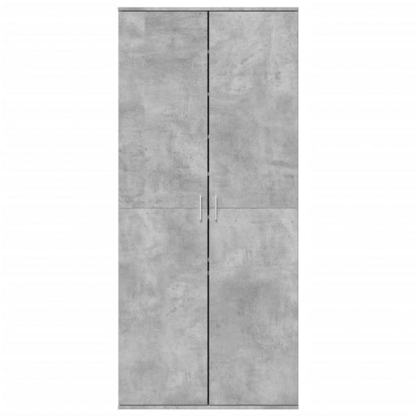 Schuhschrank Betongrau 80x39x178 cm Holzwerkstoff