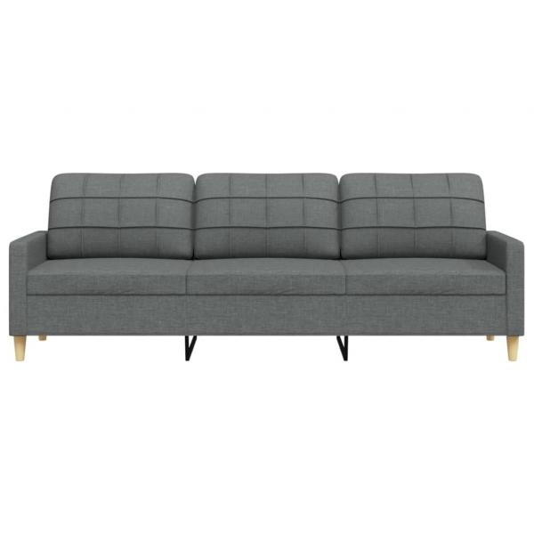 3-Sitzer-Sofa Dunkelgrau 210 cm Stoff