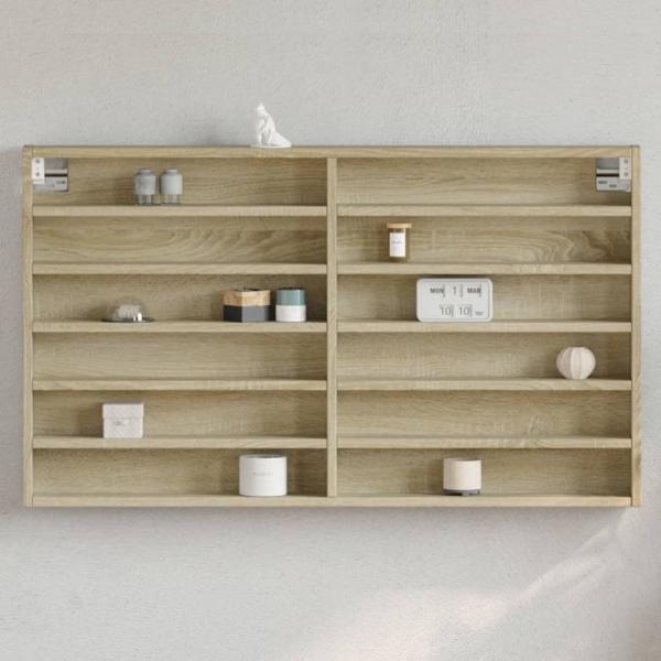 ARDEBO.de - Vitrinenschrank Sonoma-Eiche 100x8,5x58 cm Holzwerkstoff