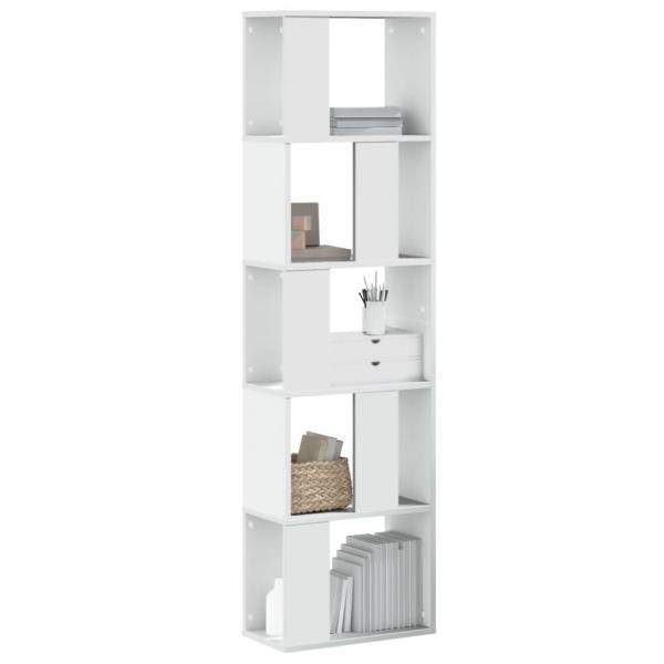 ARDEBO.de - Bücherregal 5 Böden Weiß 45x23,5x162,5 cm Holzwerkstoff