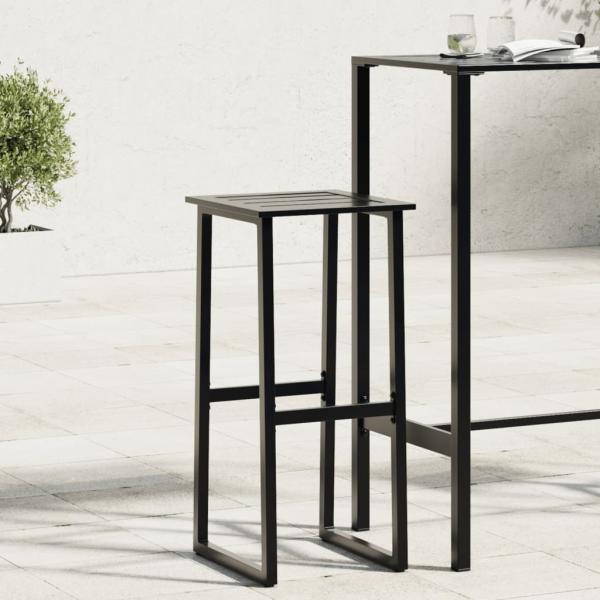 ARDEBO.de - Barhocker 4 Stk. Schwarz 38x38x80 cm Pulverbeschichteter Stahl