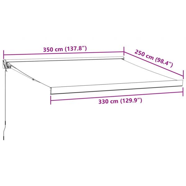 Markise Manuell Weinrot 350x250 cm