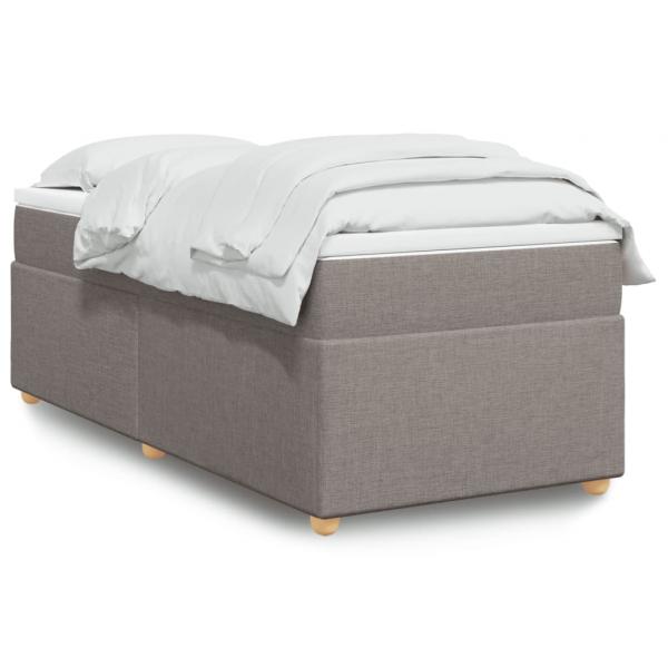 ARDEBO.de - Boxspringbett mit Matratze Taupe 90x200 cm Stoff