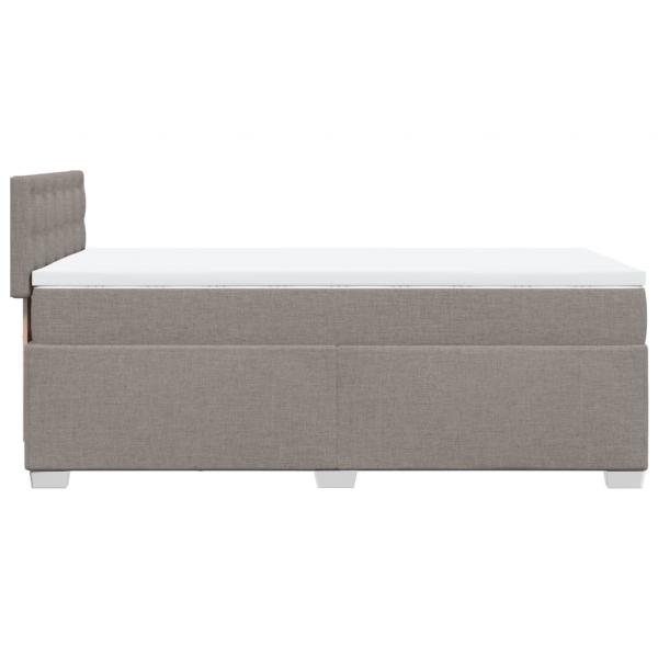 Boxspringbett mit Matratze Taupe 90x200 cm Stoff