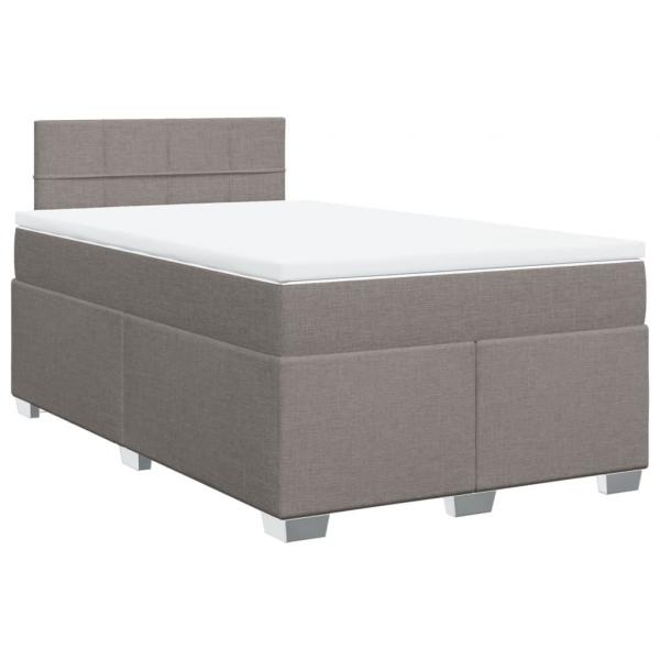 Boxspringbett mit Matratze Taupe 120x200 cm Stoff