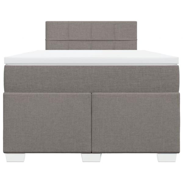 Boxspringbett mit Matratze Taupe 120x200 cm Stoff