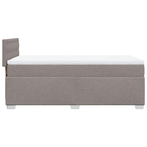 Boxspringbett mit Matratze Taupe 90x190 cm Stoff