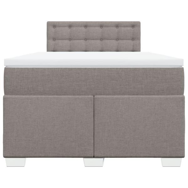 Boxspringbett mit Matratze Taupe 120x200 cm Stoff