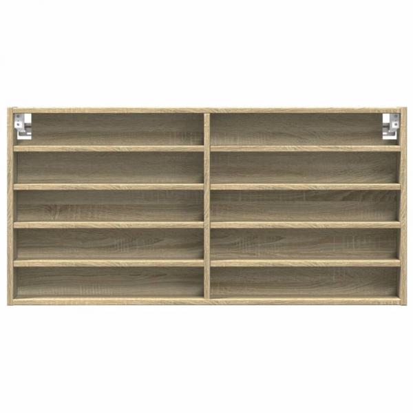 Vitrinenschrank Sonoma-Eiche 100x8,5x50 cm Holzwerkstoff