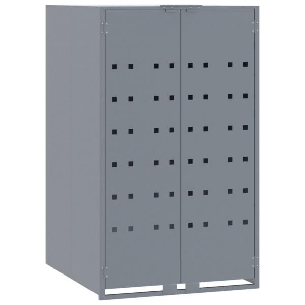 Mülltonnenbox für 1 Tonne Grau 69x79x117 cm Stahl