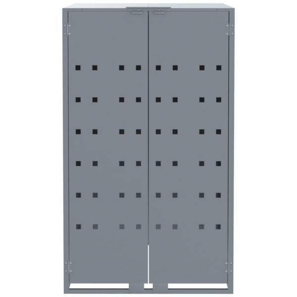 Mülltonnenbox für 1 Tonne Grau 69x79x117 cm Stahl