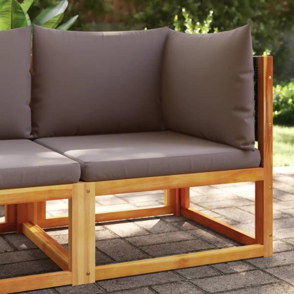 ARDEBO.de - Garten-Ecksofa mit Kissen Massivholz Akazie