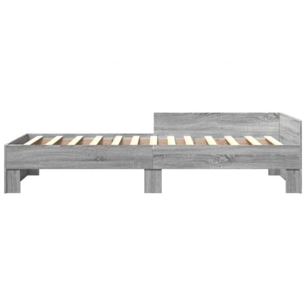 Bettgestell Grau Sonoma 90x190 cm Holzwerkstoff