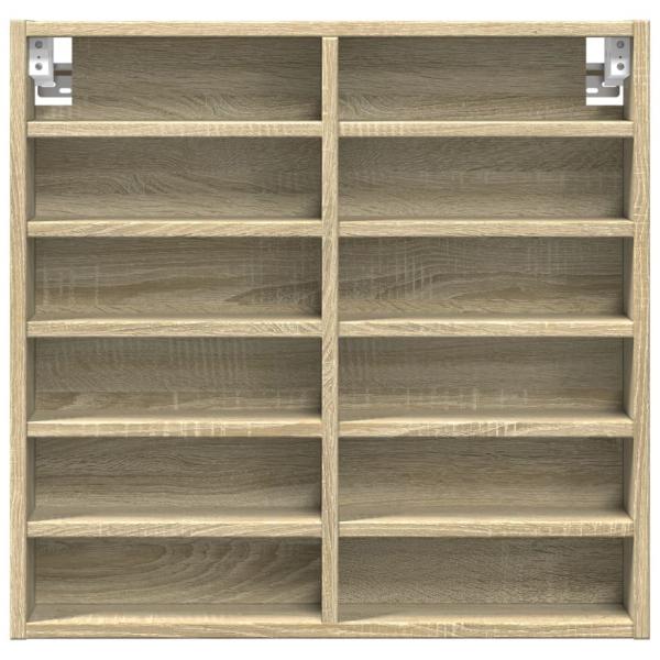 Vitrinenschrank Sonoma-Eiche 60x8,5x58 cm Holzwerkstoff