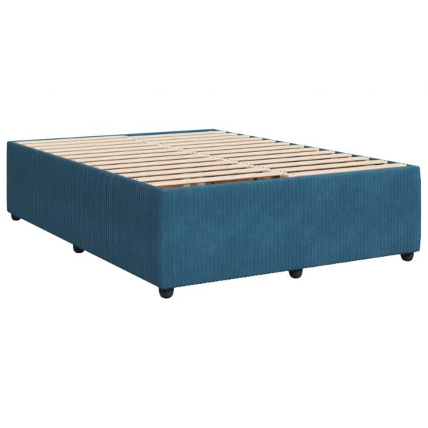 Bettgestell Blau 140x190 cm Samt