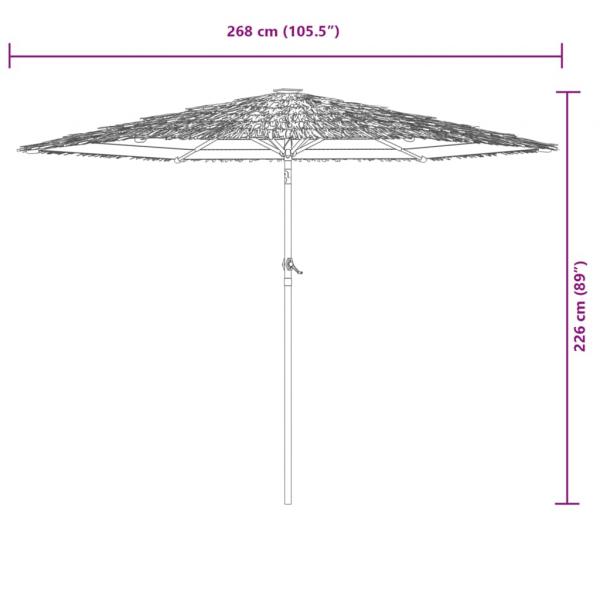 Sonnenschirm mit Stahlmast Braun 268x268x226 cm