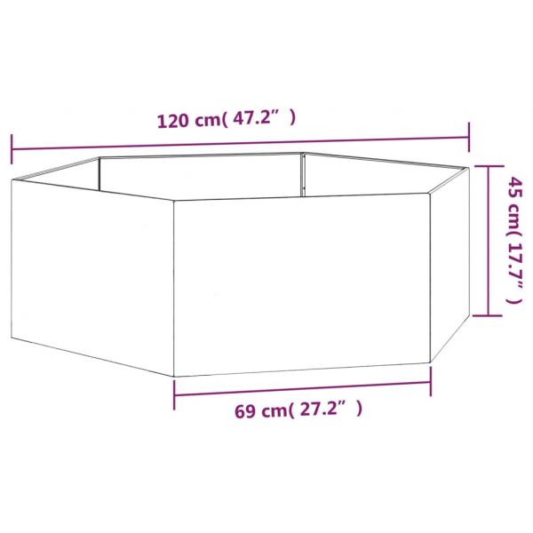 Pflanzkübel Rostig 138x120x45 cm Cortenstahl