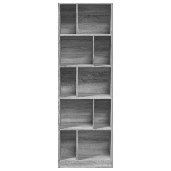 Bücherregal Grau Sonoma 57x28,5x174 cm Holzwerkstoff