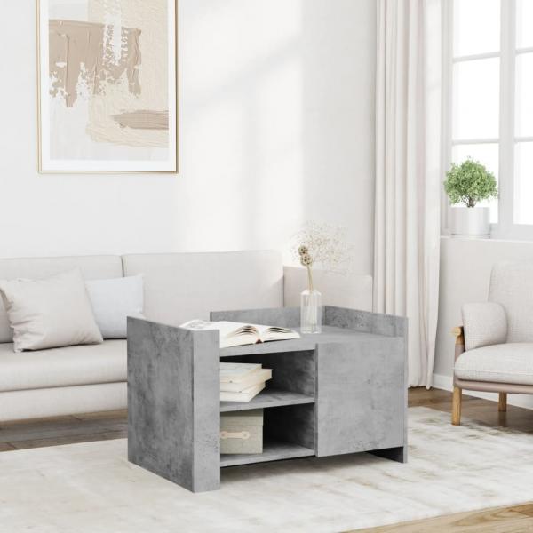 ARDEBO.de - Couchtisch Betongrau 80x50x50 cm Holzwerkstoff