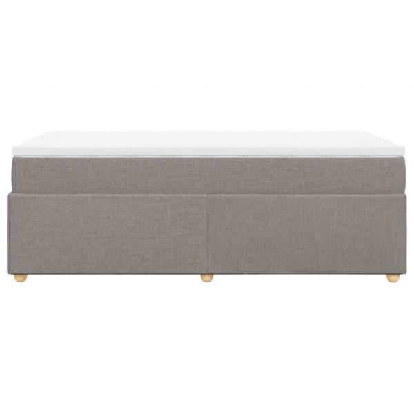 Boxspringbett mit Matratze Taupe 100x200 cm Stoff