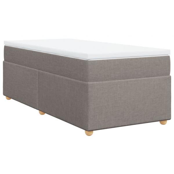 Boxspringbett mit Matratze Taupe 100x200 cm Stoff