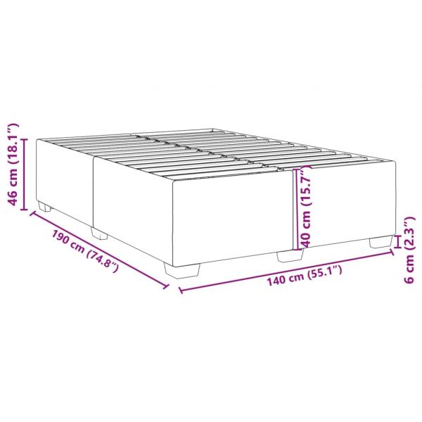 Bettgestell Rosa 140x190 cm Samt