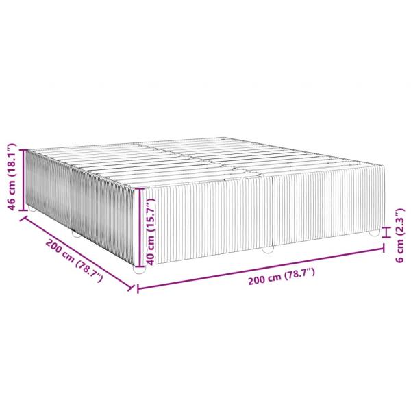 Bettgestell ohne Matratze Dunkelgrün 200x200 cm Samt