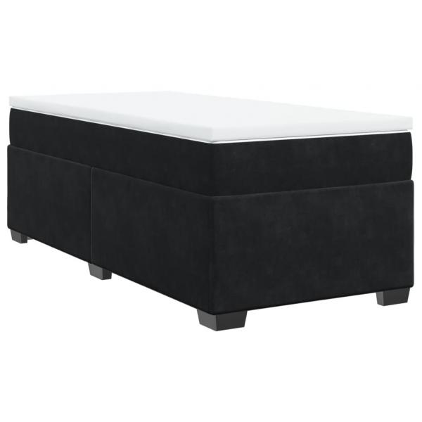 Boxspringbett mit Matratze Schwarz 90x190 cm Samt