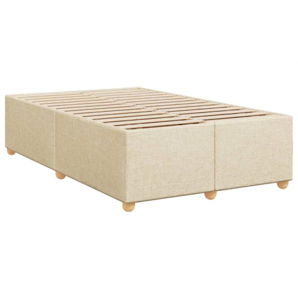 Bettgestell ohne Matratze Creme 120x200 cm Stoff