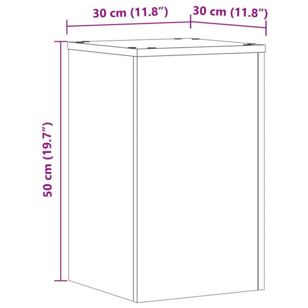 Pflanzenständer 2 Stk. Altholz-Optik 30x30x50 cm Holzwerkstoff