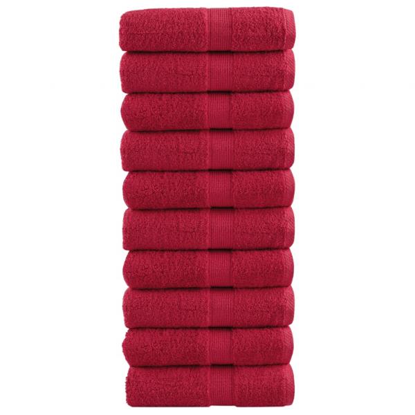 ARDEBO.de - Premium-Seiftücher SOLUND 10 Stk. Rot 30x30 cm 600 g/m²