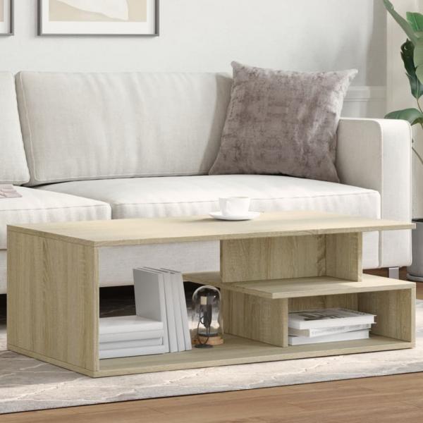 ARDEBO.de - Couchtisch Sonoma-Eiche 102x55x35 cm Holzwerkstoff