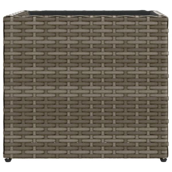 Pflanzkübel Grau 36x30x32 cm Poly Rattan