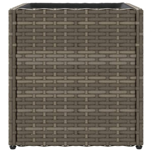 Pflanzkübel Grau 36x30x32 cm Poly Rattan