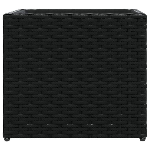 Pflanzkübel Schwarz 36x30x32 cm Poly Rattan