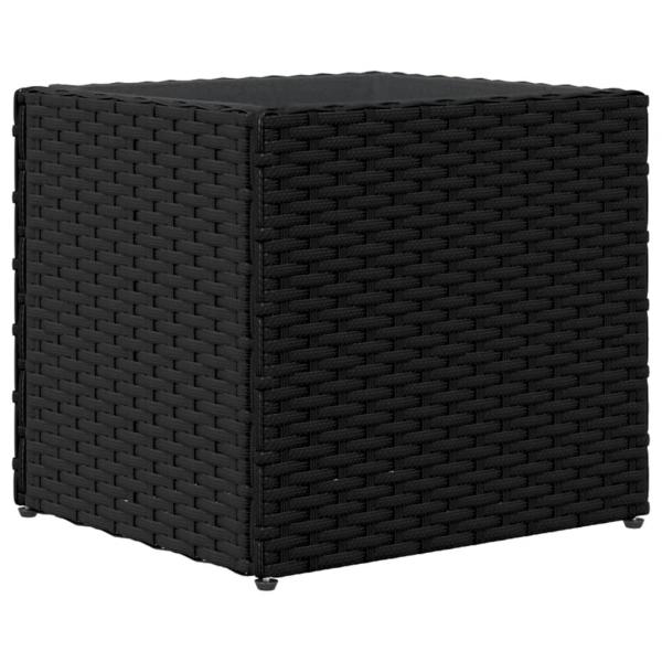 Pflanzkübel Schwarz 36x30x32 cm Poly Rattan