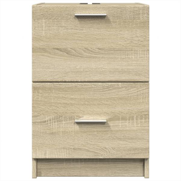 Waschbeckenunterschrank Sonoma-Eiche 40x37x59 cm Holzwerkstoff