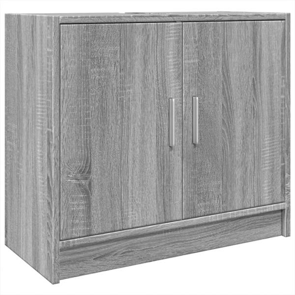 Waschbeckenunterschrank Grau Sonoma 63x29x55 cm Holzwerkstoff