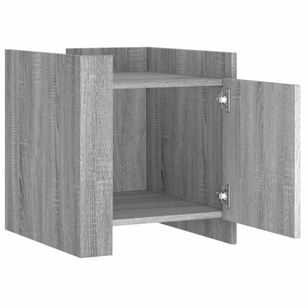 Nachttisch Grau Sonoma 45x50x50 cm Holzwerkstoff