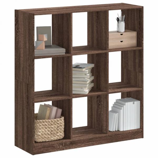 ARDEBO.de - Bücherregal Braun Eichen-Optik 102x32x108 cm Holzwerkstoff