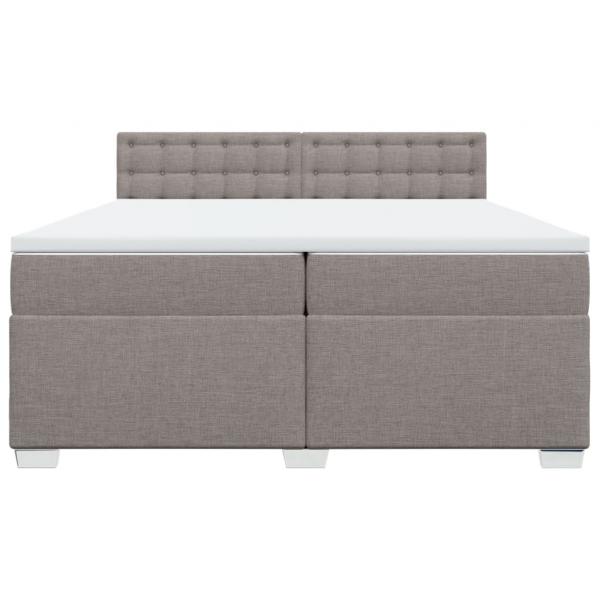 Boxspringbett mit Matratze Taupe 200x200 cm Stoff