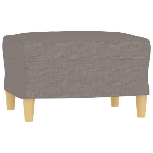 Sessel mit Hocker Taupe 60 cm Stoff