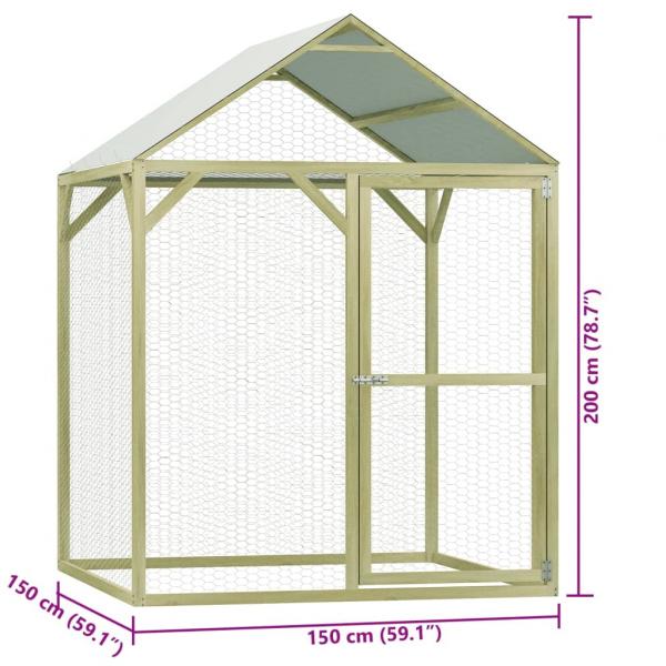 Hühnerkäfig 1,5x1,5x2 m Stahl